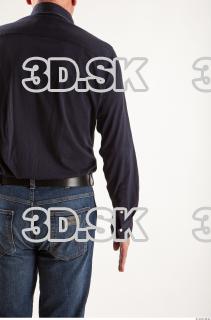 Arm moving blue deep shirt jeans of Ed 0006
